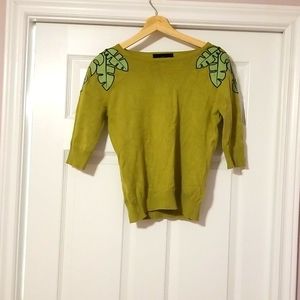 Collectif knit shirt with Tropical Applique